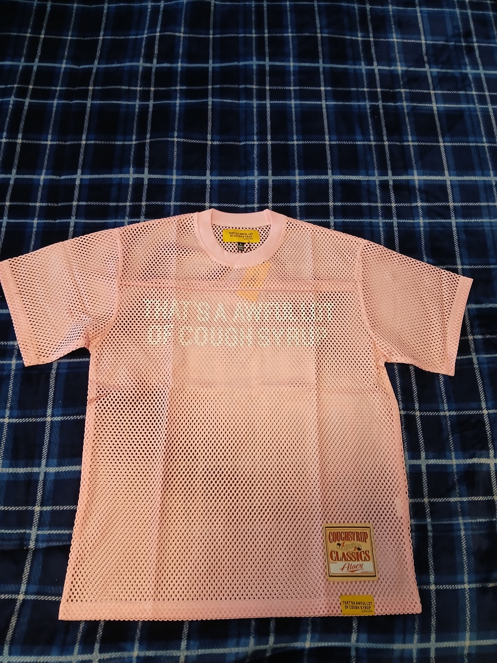 Awful Lot Of Cough Syrup Pink Mesh Short-Sleeve Tee